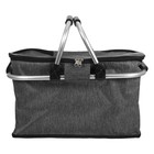 Foldable Insulated Picnic Basket Cooler Bag with Handles for Outdoor Use