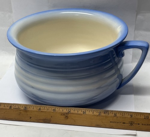 Vintage CHAMBER POT pre 1890 beautiful BLUE porcelain - Bild 6 von 14