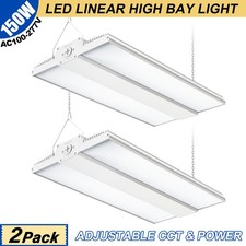 2-PACK 150W LED Linear High Bay Shop Light Warehouse Commercial Lamp Adjustable