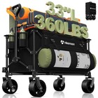 Hikemoon 150L Collapsible Wagons Carts Foldable, 360LBS Heavy Duty Folding Be...