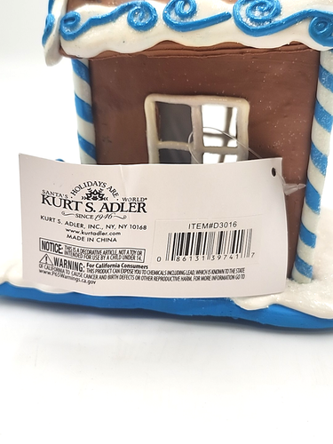 Kurt S. Adler LED Hanukkah Gingerbread House Table Piece Light Up LED 7 Inch NEW - Picture 13 of 24