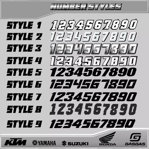 Yamaha YZ 125 250 - 2015 / 2021 graphic kit 100% Customiced  bytmiami - Bild 5 von 6