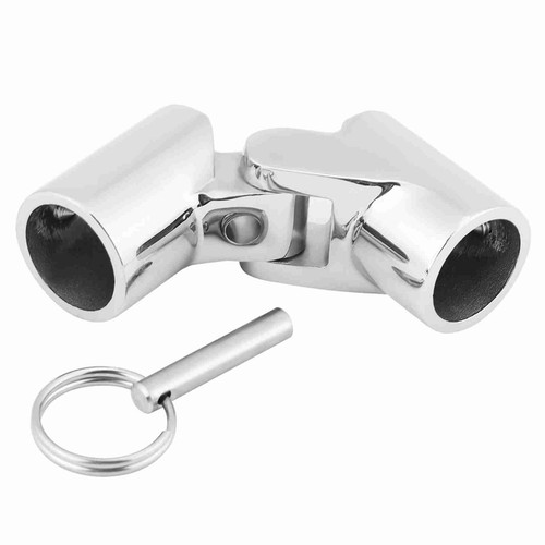 Marine Stainless Steel Folding Swivel Coupling Tube Pipe Connector Boat Hardware - Picture 3 of 12