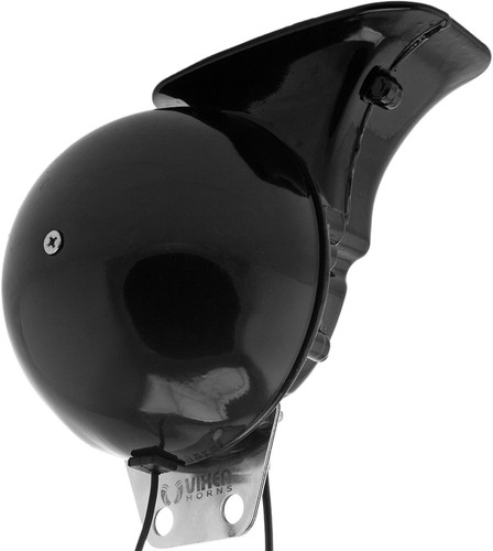 VIXEN HORNS LOUD 8 SOUNDS DUAL SNAIL ELECTRIC HORN CAR/TRUCK 12V TELOLET BLACK - Foto 5 di 9