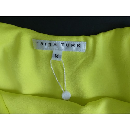 Neu mit Etikett Trina Turk zufriedenes One-Shoulder-Top MEDIUM gelb Lagenlook flatternd fließend sexy - Bild 8 von 10