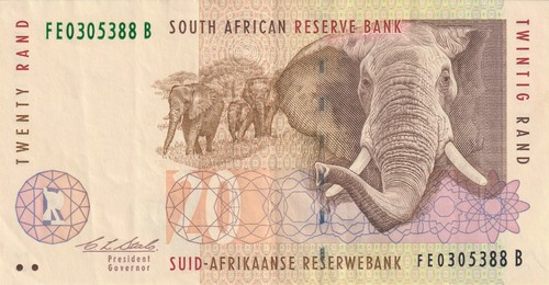 🇿🇦 South Africa 20 Rand 1993 ELEPHANT P 124 a EF-AU - Picture 2 of 5