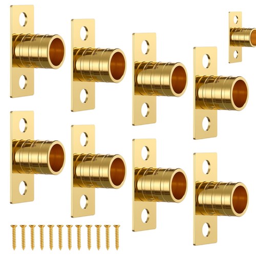 8 Pcs Inside Mount Curtain Rod Bracket 3/8" Bracket Set for 3/8" Rodding Brass - Picture 1 of 6