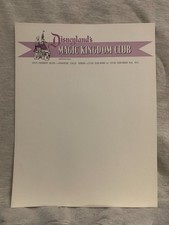 Disneyland's Magic Kingdom Club 1968 stationery press RARE 4 sheets Castle