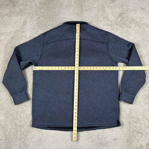 Tommy Bahama Shirt Jacket Mens XLT Blue Gray Fleece Lined Knit Shacket Button Up - Picture 7 of 10