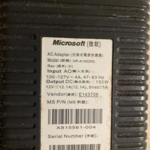 Alimentatore originale Microsoft Xbox 360 150w 12v adattatore AC HP-A1502R2 OEM Brick - Foto 5 di 5