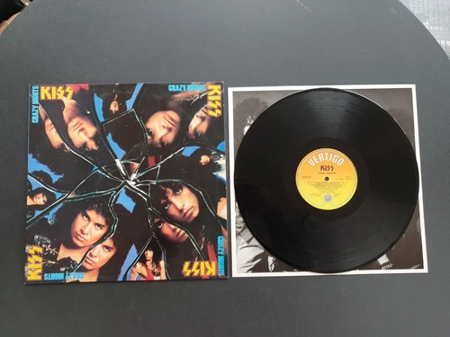 KISS - CRAZY NIGHTS 1987 UK PRESS 12" VINYL RECORD LP EX/EX