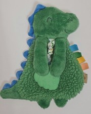 Itzy Ritzy Baby Green Dinosaur Lovey Security Blanket, Sensory Plush Teether Toy