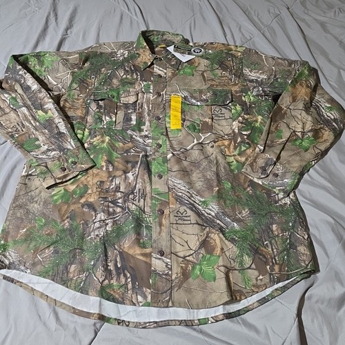 Cabelas Shirt Mens L Camo Realtree Outdoor Wear Hunting Long Sleeve Heavyweight - Picture 5 of 10