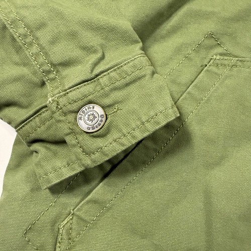 Alpine Design Women’s Quilted Chore Coat Small Lush Olive Green Organic Cotton - Picture 2 of 12