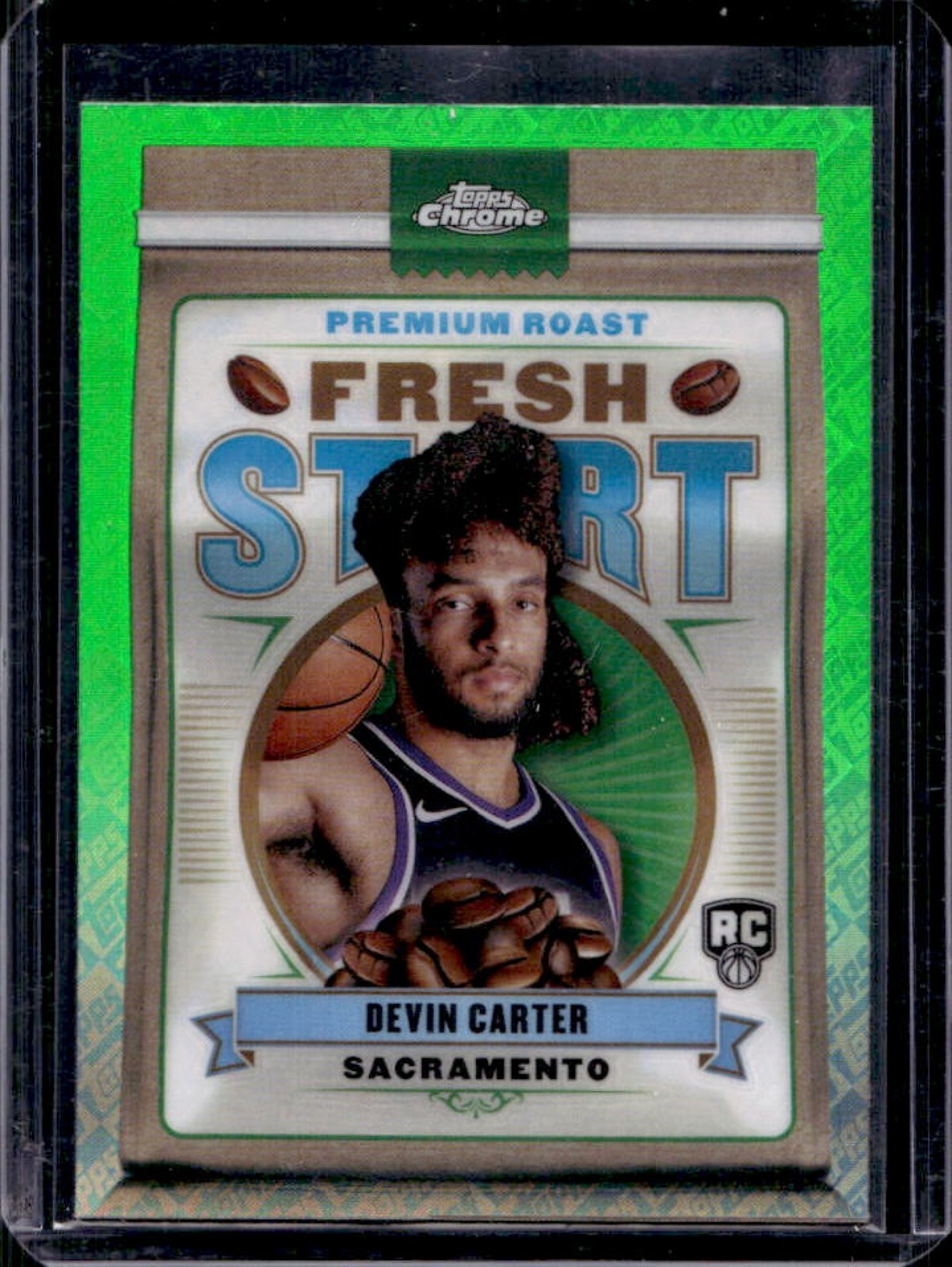 2024-25 Topps Chrome Devin Carter Fresh Start RC Green Refractor #FS-10 Kings