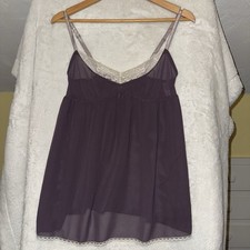 Victoria's Secret Y2K Purple Babydoll S Lace Sheer Lingerie Whimsy Sleep Nightie