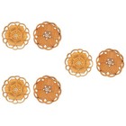 3 Sets  2Pcs Practical Bamboo Coasters Thicken Lotus-shape Cup Mats Pads