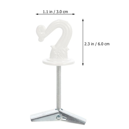 3 Pcs Folding Orchid Hook Metal Foldable Ceiling Hooks Zinc Alloy - Picture 3 of 12