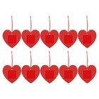  10 Pcs Valentine's Day Photo Frame Hanging Heart Holder Ornament