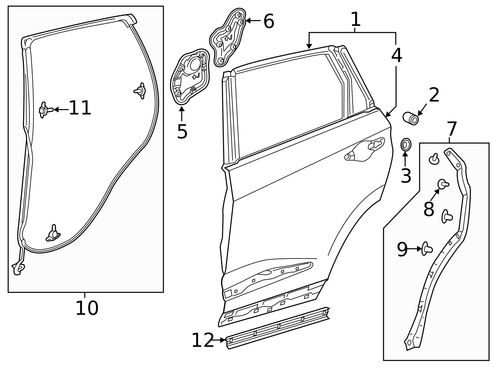 Genuine Acura Seal R Rear Door Gap 72829-TJB-A01 - Bild 2 von 2
