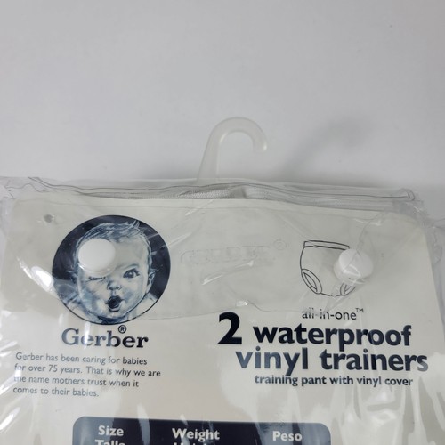 2 Stück Gerber wasserdichte Vinyl Turnschuhe Hosen 3T 32-35 Pfund Kleinkind Baseball - Bild 7 von 9