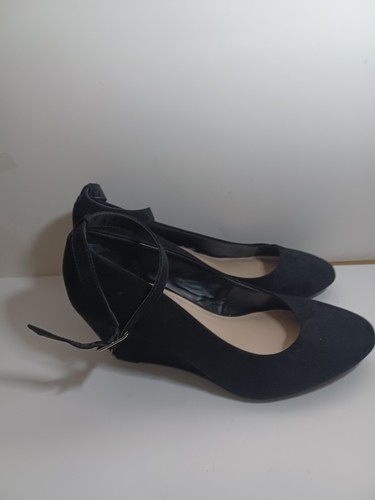 Scarpe donna Torrid nere con cinturino alla caviglia e zeppa tacco usate taglia 10W - Foto 10 di 13