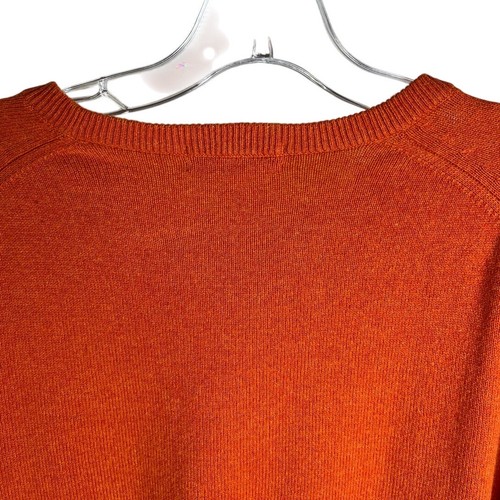 J.Crew Sweater Mens XL Burnt Orange Knit Crew Neck Classic Simple - Picture 4 of 9