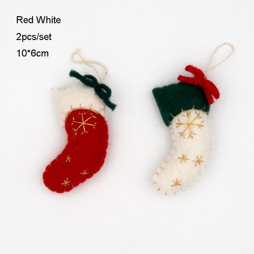 Festive Christmas Tree Hanging Decoration With Colorful Felt And Wooden Baubles - Picture 14 of 18
