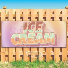 ICE CREAM Advertising Food Snack Dessert Vinyl Banner Flag Sign USA SB10601
