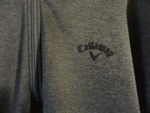 MENS CALLOWAY GRAY GOLF LOGO FLEECE 1/4 ZIP PULLOVER SWEATSHIRT SZ XXL POCKETS - Picture 2 of 8