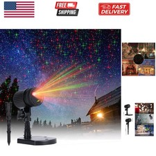 Christmas Projector Laser Lights Outdoor Red and Green Starry Projection Ligh...