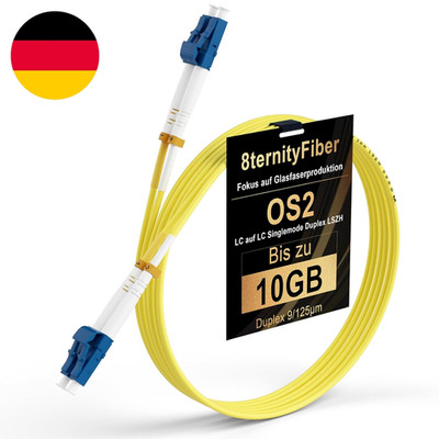 OS2 LC LC Simplex 30 M/98 Ft, 1GB/10GB LWL Patchkabel Duplex 9/125 Μm, Längenopt
