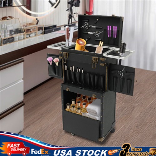Movable Hairdressing Tool Box Barber Case Hairdressing Storage Box with Locks - Bild 1 von 15