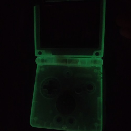 Gameboy Advance SP Custom Shell Glow In Dark Screen With New Battery W/Charger - Picture 11 of 12