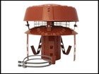 Mi Flue Anti Down Draught Chimney Cowl Brand New Terracotta Metal