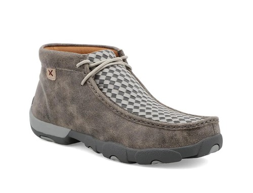 Twisted X Herren 10,5 M Chukka Fahren Mokassin Basketweave Leder grau $ 149,95 - Bild 2 von 9
