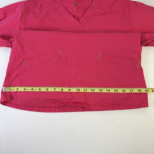 Med Couture Scrub Top Womens EZ Flex 8403 XS Pink 3 Pocket Medical - Picture 6 of 10