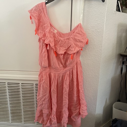 gb Giani bini Girls  One Shoulder Ruffled Sleeve Sun Dress Size  Xl - Picture 1 of 7
