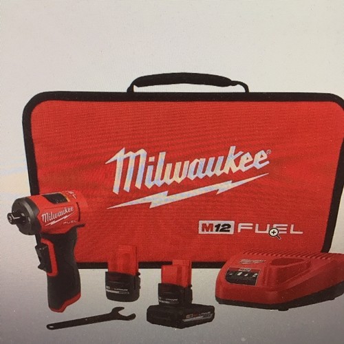 Milwaukee 3485-22 M12 FUEL 1/4" rechtwinkliges Schneideisen-Set mit 5,0 & 2,5 Ah Akku