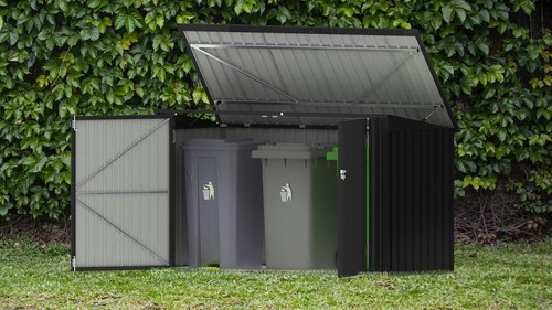 Tepro 7713 Mülltonnenbox für 3 x 240 L Universalbox Store Max aus Metall - Bild 3 von 3