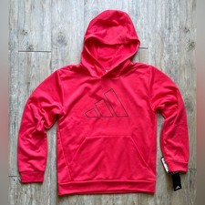 Adidas Youth D4T Hoodie Pullover in Real Coral Color, Size Large 14-16 