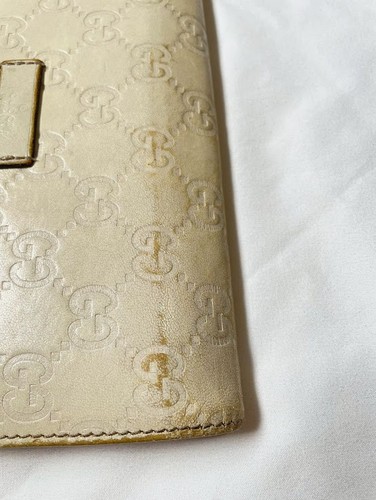 Cartera Cartera Larga Gucci GG Shima Cuero Blanco Auténtico 62T0258 - Imagen 21 de 24