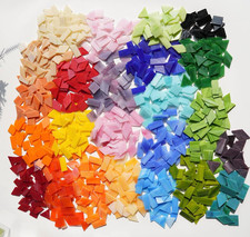 2.4lb Bulk Extra-Large Mosaic Glass Tiles, Opaque Stained Glass Tile Mosaic