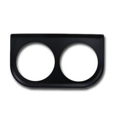 Dual Gauge Mounting Panel 2116 52mm Universal Under Dash Pod Two Hole Black
