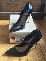 Kurt Geiger Black Leather Heels, Size 6