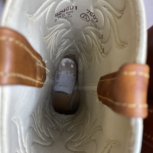 Vintage Acme Dingo Damen-Cowgirl-Stiefel Westerngröße 8M braune Nähte - Bild 12 von 20