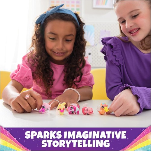 Hatchimals Alive! Karton Rainbow Splash mit 5 Eiern 10 Zubehörteile - Farbe Schlupf - Bild 3 von 8