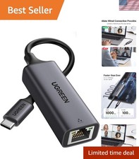 USB C to Ethernet Adapter, 1000Mbps, RJ45, Driver-Free, Compatible with Windo...