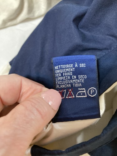 Y2K Nautica wendbare Segeljacke marineblau/weiß Block & gelb Herren Medium (unisex) - Bild 19 von 20