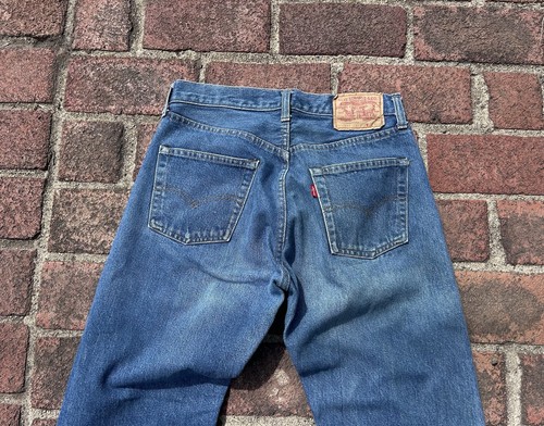Vintage seltene Levis Dark Selvedge Redline 501s 501 Jeans USA #524 31 40 - Bild 5 von 12